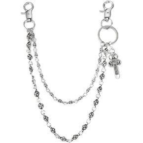 Wallet Chain Pants Chain Hip Hop Punk Jeans Chain Key Chain Goth Cross Accessories for Women Men