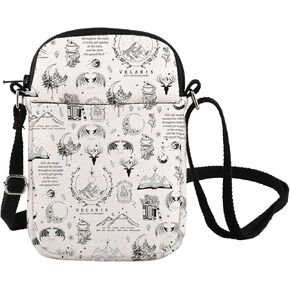 Fantasy Novel Inspire Crossbody Bag Velaris City Merch Night Court Inspire Messenger Bag Literary Theme Gift