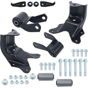labwork Pair Rear Leaf Spring Shackle and Rearward Hanger Replacement for Ford Excursion F250 F350 Super Duty F450 Truck 1999-2007 722-075 722-018