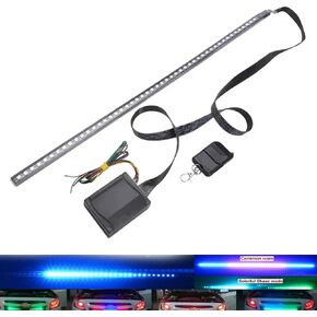 Juren RGB LED Knight Rider Scanner Light Strip 23inch 48-SMD Multicolored LED Flash Strobe Grille Light Car Truck Interior Exterior Lighting (Knight Rider Light)