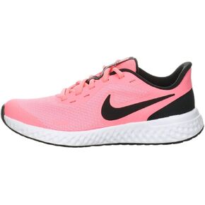 Nike Baby Revolution 5 Velcro Running Shoe, Black/Lemon Venom-Laser Blue-Hyper Crimson, 9C Regular US Toddler in Saudi Arabia