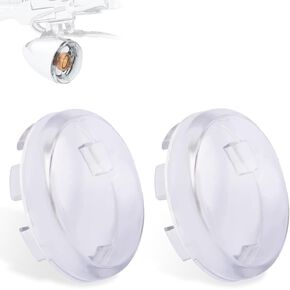 Turn Signal Lens Kit,Front/Rear Bullet Turn Signal Light Replacement Lenses Covers for Harley Sportster 883 1200/Touring Road King Electra Glide Street Glide/Softail/Dyna/V-Rod,Clear,2 PCS