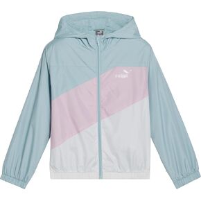 PUMA Girls' Windbreaker Jacket, Zip Up Closure, Lightweight