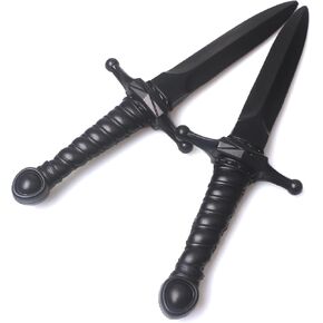 15" Hard Foam Dagger for Martial Arts Weapons, Realistic Fake Short Sword Prop for Costume Accessory