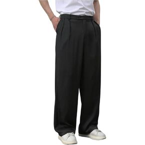 Shenhe Men's Straight Leg Plate Proun Press Pants Scrubs Business Sucal Suit Pants Pants