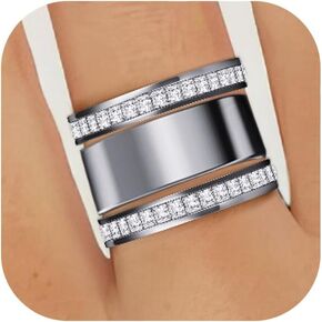 2-Pack 18K Gold Plated Stacking Rings for Oura Ring Gen 4/Gen 3, Cubic Zirconia Simulated Diamond Rings for Women men