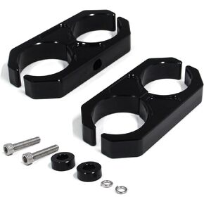 Heran 2PCS Universal Heavy Duty Stainless Bolt Billet T6 Aluminum Suspension Shock Reservoir Bracket - 1.75“-2" Shock Absorber Mounting Clamp - Fits 25-237429 B8 5160 Shock Absorber