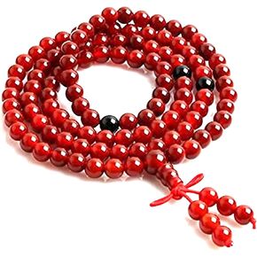 Handmade Red Carnelian Stretch Mala Necklace - 6mm Beads - Leo Birthstone - Sacral Chakra