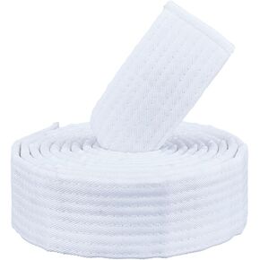 Creatcabin White Jiu jitsu Billts Polyester Martial Arts Belt Cofdo karate tkd Aikido تصنيف موحد حزام طويل ناعم ملائم للأحزمة البالغة ل Taekwondo Hapkido الرياضية معدات التدريب الرياضية 7.21 قدم