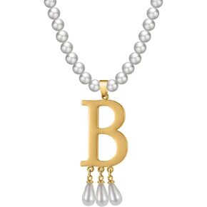 Anne Boleyn B necklace Anne Boleyn replica necklace B initial pendant necklace Pearl Initial Necklace Tudor medieval jewelry Freshwater Pearl Necklace Mother's Day gift