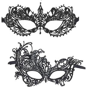Masquerade Masks for Women Couples,Men Mardi Gras Masks,Girls Black Lace Masks,Adults Party Costume Venetian Dress