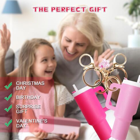 سلسلة مفاتيح Mini Tumbler (4 حزمة) لكأس ستانلي ، حامل كأس Mini Cup -keychain chapstick للنساء حقيبة ظهر حقيبة يد الفتيات in Saudi Arabia