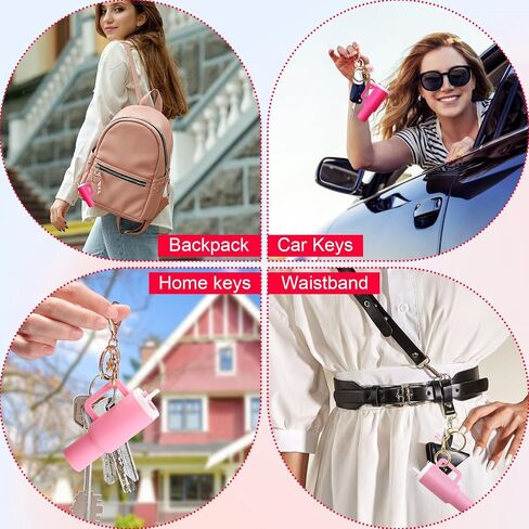 سلسلة مفاتيح Mini Tumbler (4 حزمة) لكأس ستانلي ، حامل كأس Mini Cup -keychain chapstick للنساء حقيبة ظهر حقيبة يد الفتيات in Saudi Arabia