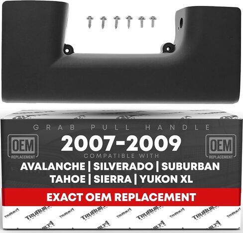 Drive Side Automotive Grab Pull Handle - Compatible with 2007-2009 Chevrolet Avalanche, Silverado, Suburban, Tahoe, GMC Sierra, Yukon XL - Durable Interior OEM Replacement - Easy Installation in Kuwait