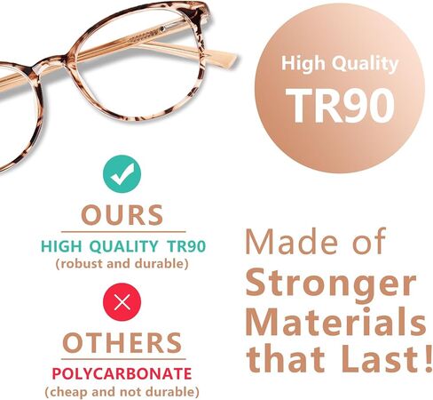 OPTOFENDY Blue Light Glasses for Women, TR90 Blue Light Blocking Glasses Relieve Eyestrain & Anti UV400 Rays in Saudi Arabia