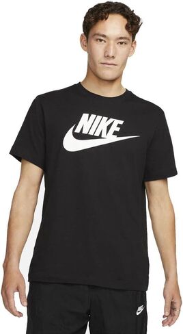 تي شيرت Nike Sportswear للرجال AR5004 (أسود/أبيض، صغير) in Kuwait