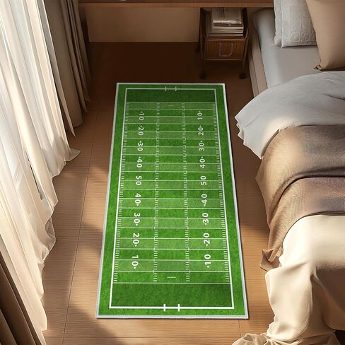 Green Rug 2x4 سجاد منطقة صغيرة ، ملعب كرة قدم أمريكان سبورت أمريكان للعبة الرياضية الخضراء ، سجاد المطبخ القابل للغسل سجاد سجادة غير قابلة للغسل. in Kuwait