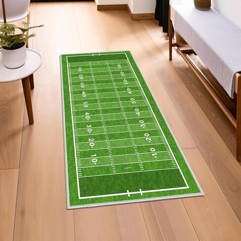 Green Rug 2x4 سجاد منطقة صغيرة ، ملعب كرة قدم أمريكان سبورت أمريكان للعبة الرياضية الخضراء ، سجاد المطبخ القابل للغسل سجاد سجادة غير قابلة للغسل. in Kuwait