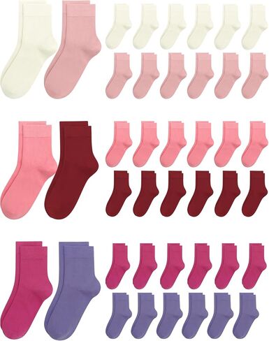 Viscose Bamboo Kids Thin Crew Socks Uniform Boys Girls Bulk Value Unisex Basic Casual Soft Wholesale 48 Pairs in Saudi Arabia