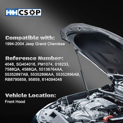 HHCSOP Front Hood Lift يدعم Gas Spring Shock Strut لجيب Grand Cherokee 1994 1995 1996 1997 1998 1999 2000 2001 2002 2003 ، OEM# 4048 PM1074 SG404018 in Saudi Arabia