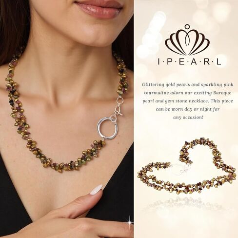 20" Freshwater Pearl Necklace, Handmade with 9-10mm Cream Round Pearls, Agate Turquoise- Gift for Mother, Wife, Anniversary Luxury Jewelry Gift in Saudi Arabia