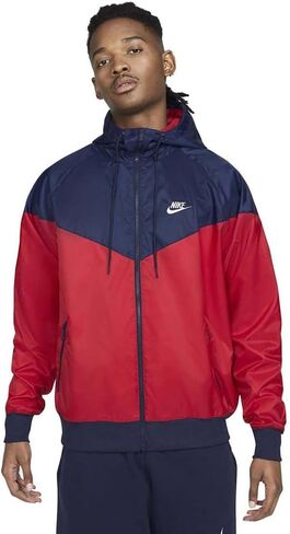 Nike Sportswear Windrunner Hooded Windbreaker Men's Jacket (Anthracite/White, Medium) in Saudi Arabia