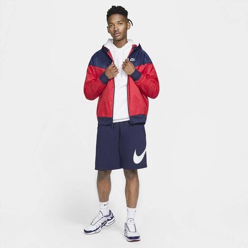 Nike Sportswear Windrunner Hooded Windbreaker Men's Jacket (Anthracite/White, Medium) in Saudi Arabia