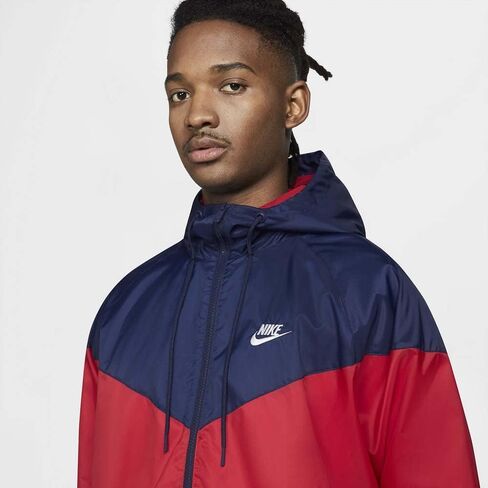 Nike Sportswear Windrunner Hooded Windbreaker Men's Jacket (Anthracite/White, Medium) in Saudi Arabia