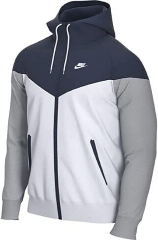 Nike Sportswear Windrunner Hooded Windbreaker Men's Jacket (Royal/White, Medium) in Saudi Arabia