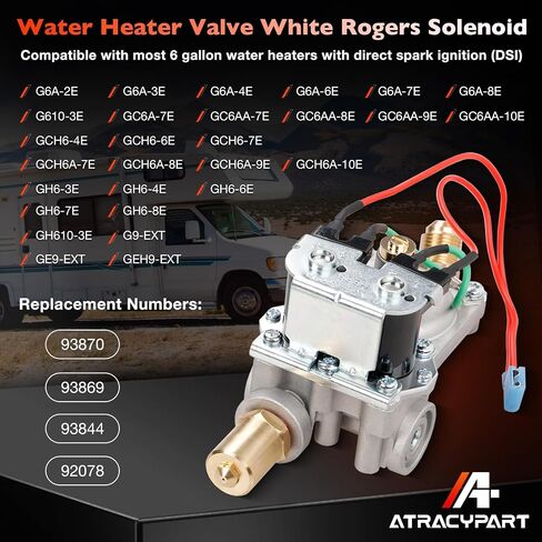 GC6AA-10E RV RV GAS VALVE VALVE-متوافق مع Atwood 6 Gal Water Hitters G6A-8E GC6AA-9E GC6AA-8E GCH6A-10E GCH6A-9E- RV Solve For OEM #93844 ، 93870 ، 93321 ، 92078 ، 92089 in Saudi Arabia