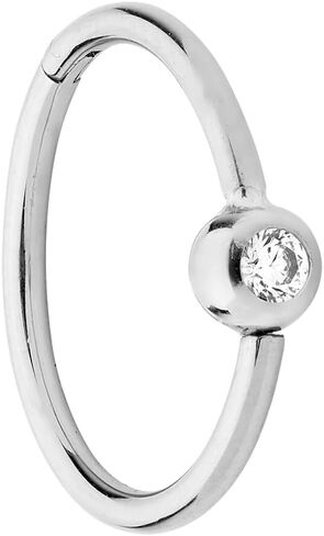 365 Sleepers Titanium Grade 18G GEM BCR Ball Closure Septum المجوهرات المفصلية حلقة خاتم جسم ثقب حلقات الشفاه الطوق in Saudi Arabia