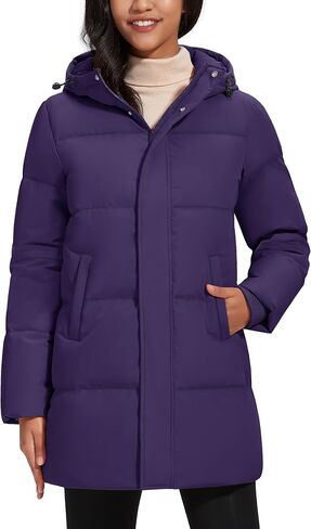 Yucolen Women's Winter Down Suffer Coat Shiceen Right Water Resident Warmed Parked Parked Outwear in Kuwait
