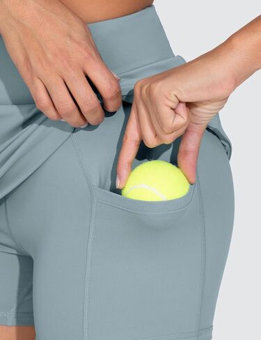 THE GYM PEOPLE Women's High Waisted Golf Skorts Tennis Mini Athletic Active Skirts Built-in Shorts with 3 Pockets in Saudi Arabia