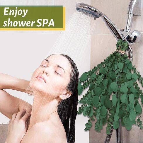 16 PCs Shower Eucalyptus شنقا ، الأوكالبتوس الطازجة الحقيقية للاستحمام 17 "جفاف الأوكالبتوس ينبع الفروع وأوراق الدولار الفضي حزمة للاستحمام ، ديكور الحمام in Kuwait