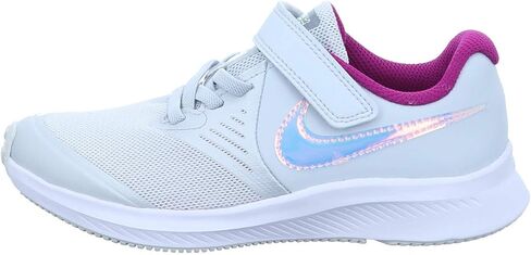 حذاء رياضي Nike Boy's Star Runner 2 (PSV)، رمادي ذئب/أبيض-أسود-فولت، 2.5 سنة للأطفال الصغار في الولايات المتحدة in Kuwait