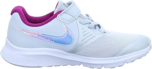 حذاء رياضي Nike Boy's Star Runner 2 (PSV)، رمادي ذئب/أبيض-أسود-فولت، 2.5 سنة للأطفال الصغار في الولايات المتحدة in Kuwait