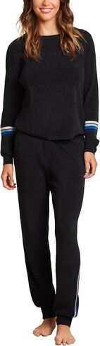 Barefoot Dreams Women's CozyChic Ultra Lite Multi Stripe Pullover in Saudi Arabia