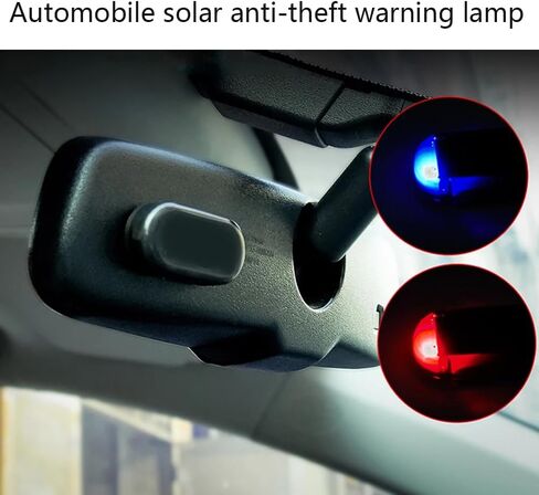 2PACK SOMAR SUMARY SUMMY DUMMER WARNING LAMP ، مصباح مصابيح مصباح مصباح ميني مضاد للسرقة وميض ، مصباح أمنية ، مصباح مزيف ، تحذير السيارات المصابيح الداخلية مع منفذ شاحن USB (أزرق) in Saudi Arabia