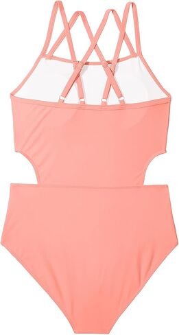 Girls One Piece Swimsuits Bathing Suit for Teens Cut Out Cute Girls' One-Piece Swimwear Criss Cross for Kids Summer Beach in Kuwait