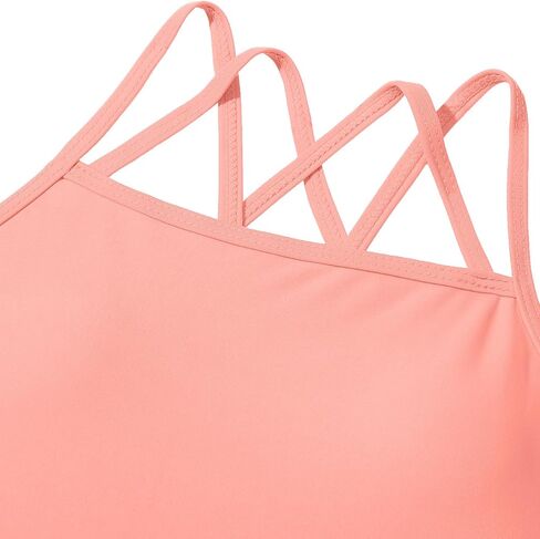 Girls One Piece Swimsuits Bathing Suit for Teens Cut Out Cute Girls' One-Piece Swimwear Criss Cross for Kids Summer Beach in Kuwait