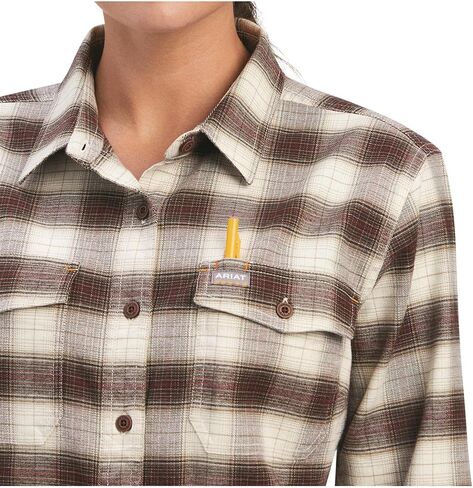 ARIAT Women's Rebar Flannel Durastretch Work Shirt in Saudi Arabia
