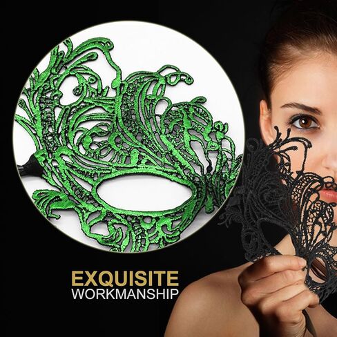 Couple Masquerade Mask for Women Men Venetian Mask Halloween Mask for Party Prom Ball Costume Lace Mask in Kuwait