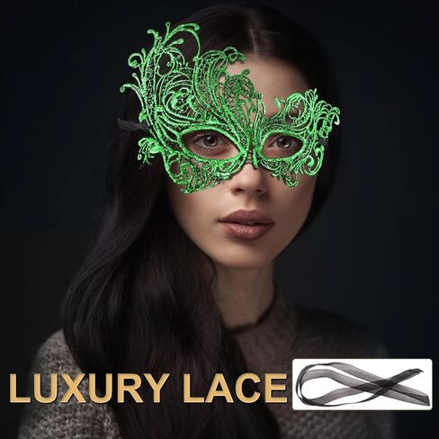 Couple Masquerade Mask for Women Men Venetian Mask Halloween Mask for Party Prom Ball Costume Lace Mask in Kuwait