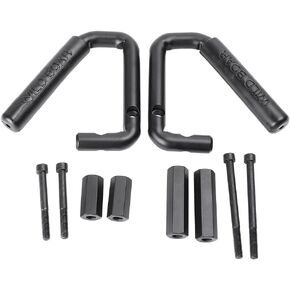 Front Grab Handle Kit Aluminum Alloy Front Grab Bars Grab Handles Compatible with 2007-2019 Jeep Wrangler JK JKU Rubicon Sport Sahara (2 Pack Black)