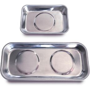 Magnetic Tray Holder 2pcs，Made of Stainless Steel，Strong Magnet，Magnetic Tray for Mechanic's and Automotive