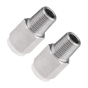 Create idea 2pcs 1/8NPT to M10x1.0 Pressure Pressure Gauge Reducer Connector Automobile