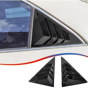 Window Louver 2Pcs Side Vent Window Louvers for 7TH Toyota Camry 2012 2013 2014, ABS Print Sport Window Cover Decorative Covers, Exterior Trim Accessories - Bright Black