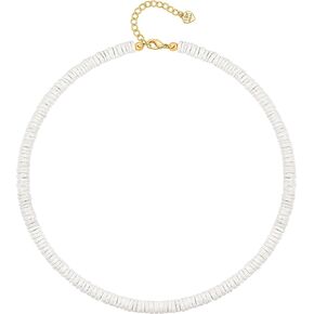 CANEVINKA Bohemian Beaded Choker Necklace 18K Gold Plated Bead Pendant Necklace Vintage Handmade Jewelry for Women