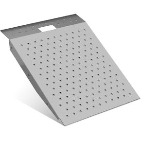 Shed Ramps with Punch Plate Surface, 750 LBS Portable Threshold Loading Ramp, 24" L x 29" W Self Supporting Entry Handicap Ramp, Load Ramps for Wheelchairs, Power Chairs, Trolley, Carbon Steel