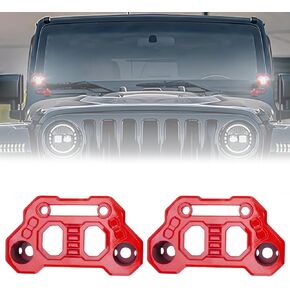 Light Mounting Bracket Hood Cowl Mount Brackets Front A-Pillar Offroad LED Pod Light Work Light Brackets Compatible with 2018-2025 Jeep Wrangler JL/JLU 2020-2025 Gladiator JT